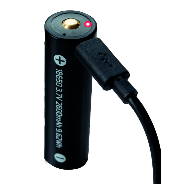 Batteri 18650 USB Röd
