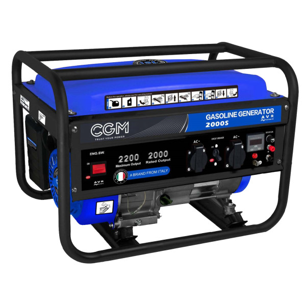 CGM 2000S 2 kVA 1-Fas Elverk Bensin