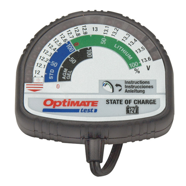 Laddningstestare 12V bly-syra & 12,8V/13,2V litium