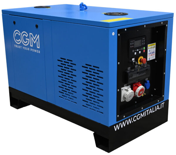 CGM DS 9000YT 1/3 Fas 9 kVA Elverk Elstart Ljuddämpad Stage V